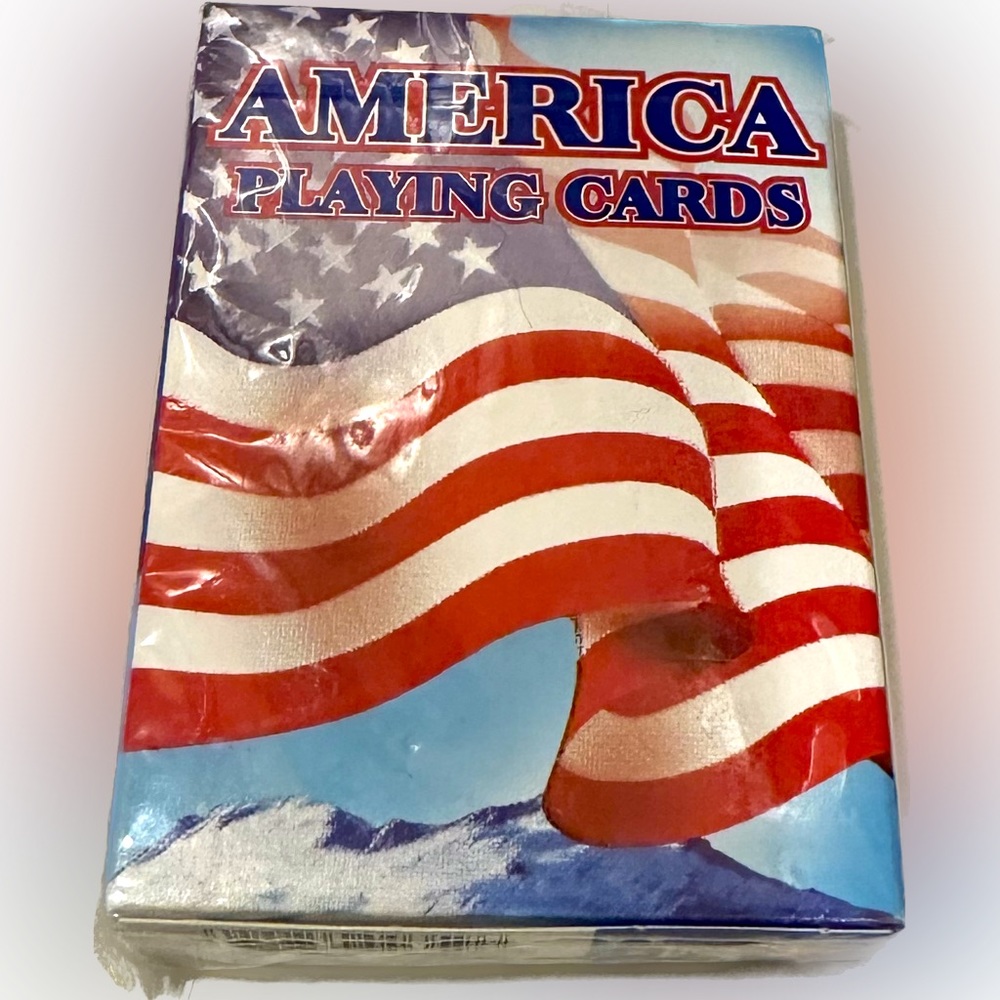 NIB Sealed America Playing Cards Eagle Patriotic Red White Blue USA